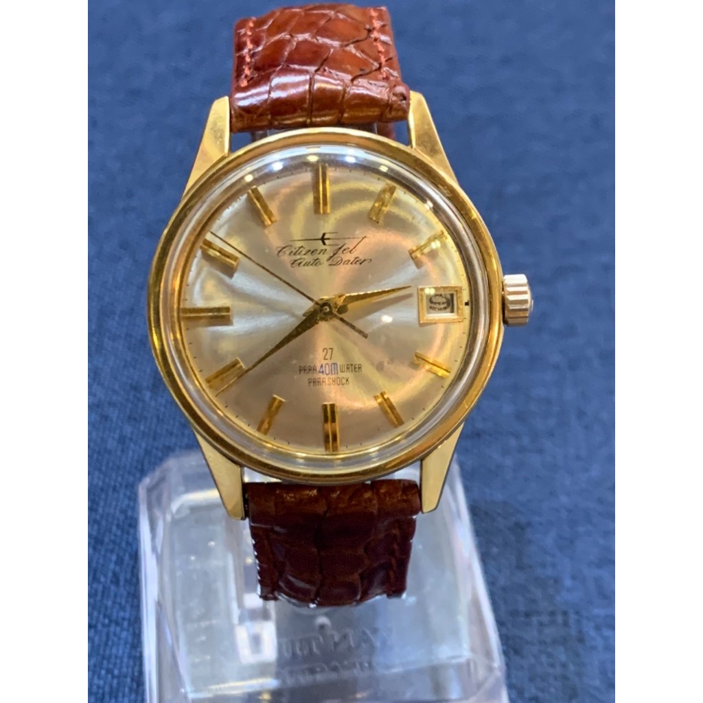 Đồng hồ nam Citizen Jet Auto Dater Automatic, 1 lịch, dây da của Nhật