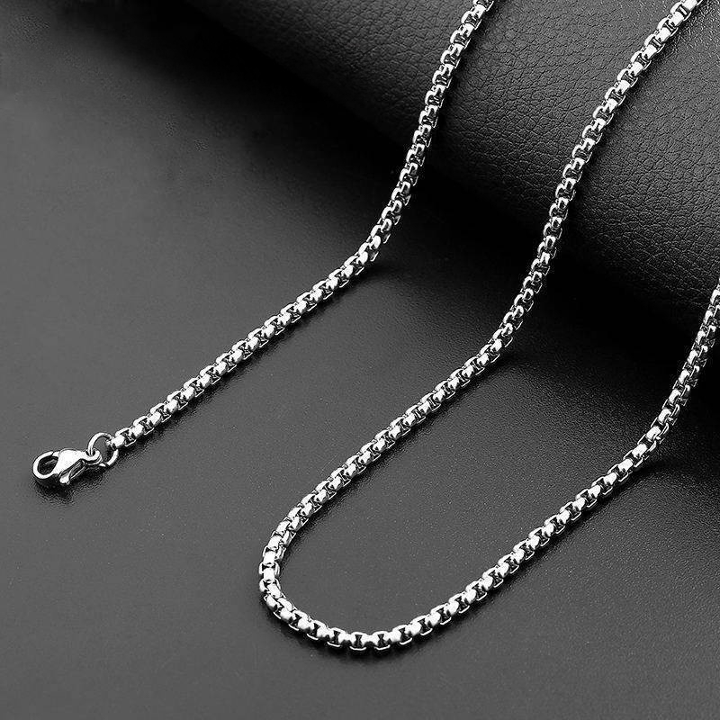 Vòng cổ nam nữ titan dây chuyền trơn basic dễ phối đồ SAZ thiết kế đơn giản nhiều lựa chọn -  Dây chuyền basic