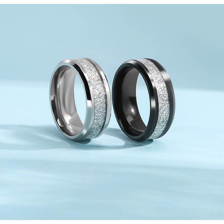 Nhẫn nam nữ titan không gỉ  SAZ thời trang chất liệu Titan đẹp đơn giản chống gỉ - Nhẫn Tổng Hợp Có Size