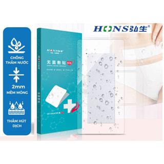 Miếng dán y tế trong suốt, miếng dán hút dịch vô trùng sau mổ chống thấm nước, miếng dán vết thương HONS