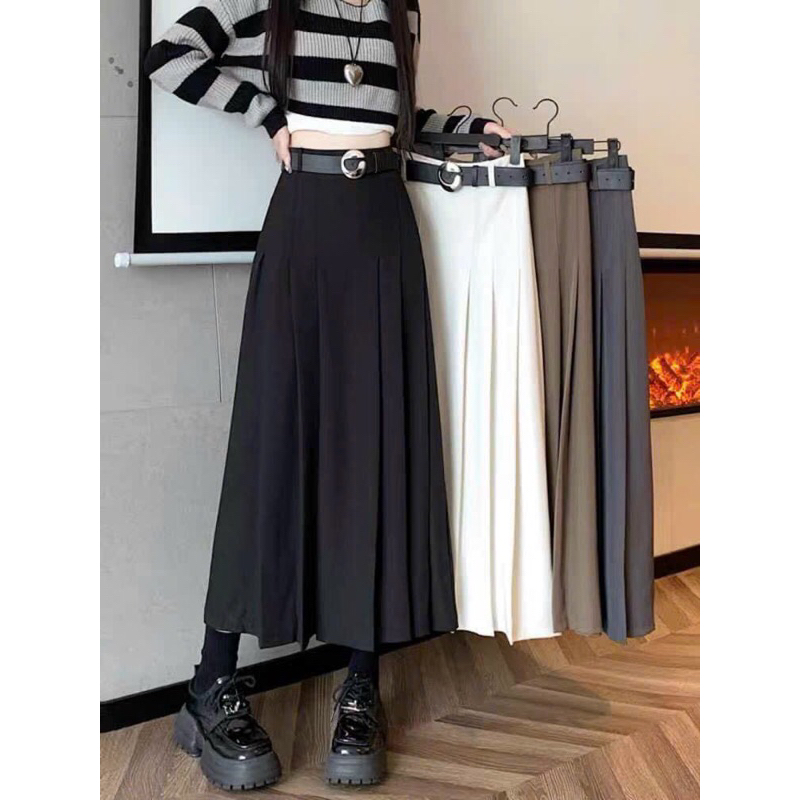 Chân váy bigsize dáng dài xếp li bản to sang chảnh phối được nhiều phong cách, đủ size nhiều màu cho nàng