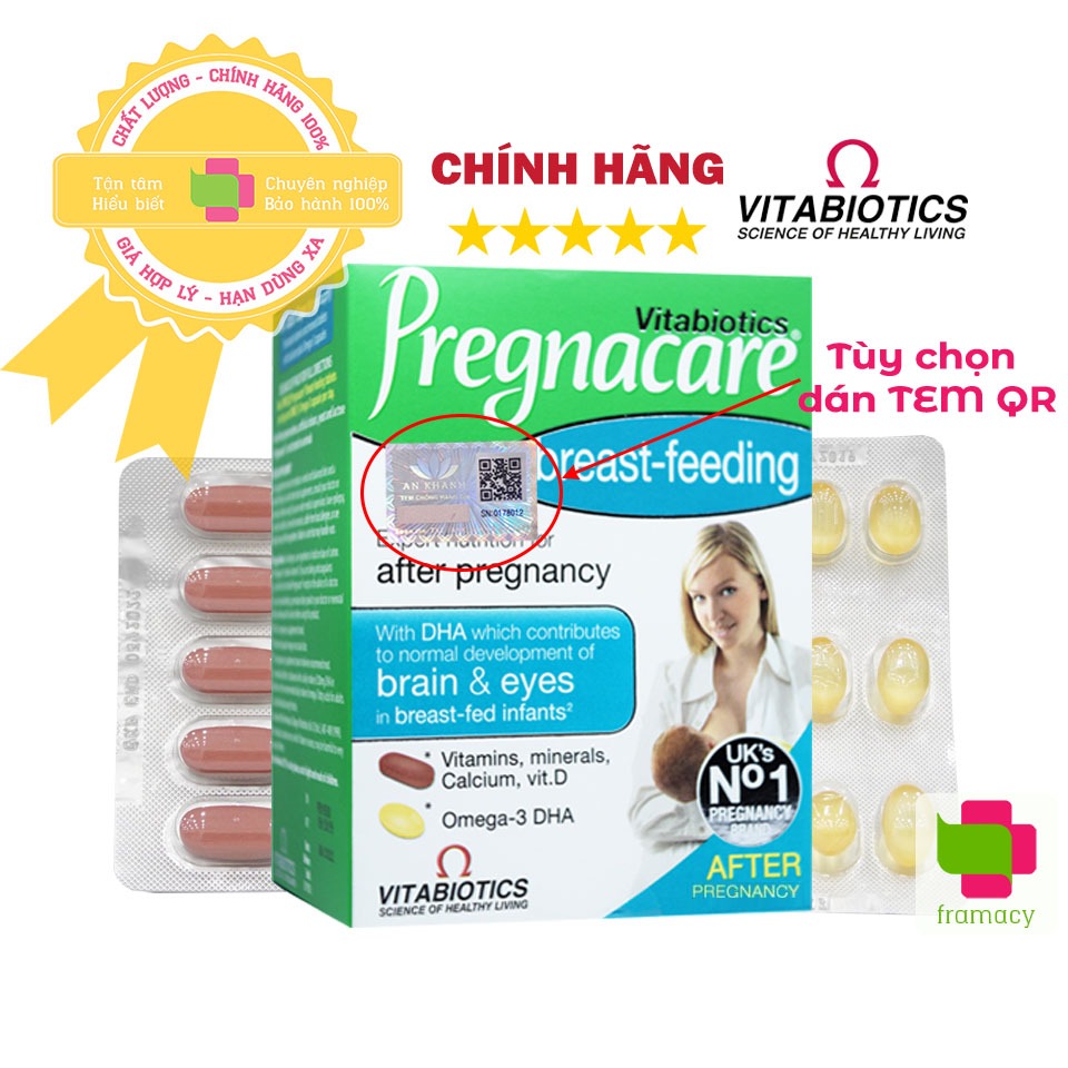 Vitamin tổng hợp Pregnacare Breastfeeding, Anh (84 viên CÓ TEM) lợi sữa, tăng đề kháng cho mẹ cho con bú sau sinh