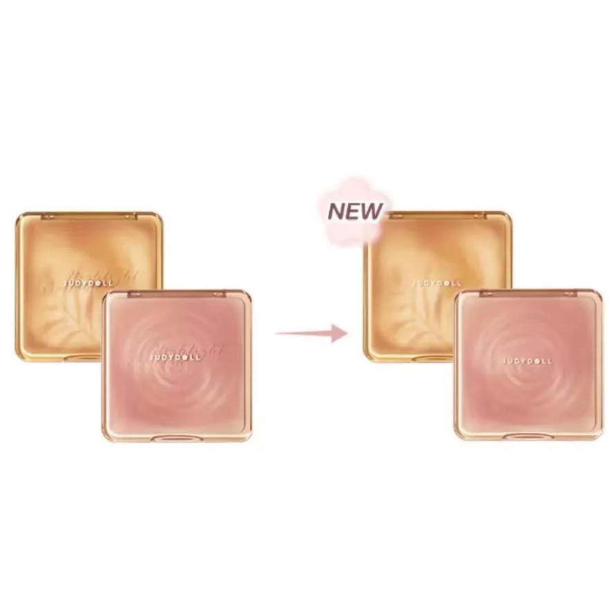 JUDYDOLL Bảng Phấn Tạo Khối Bắt Sáng mẫu mới Màu Lì Tự Nhiên Lâu Trôi Chống Nước