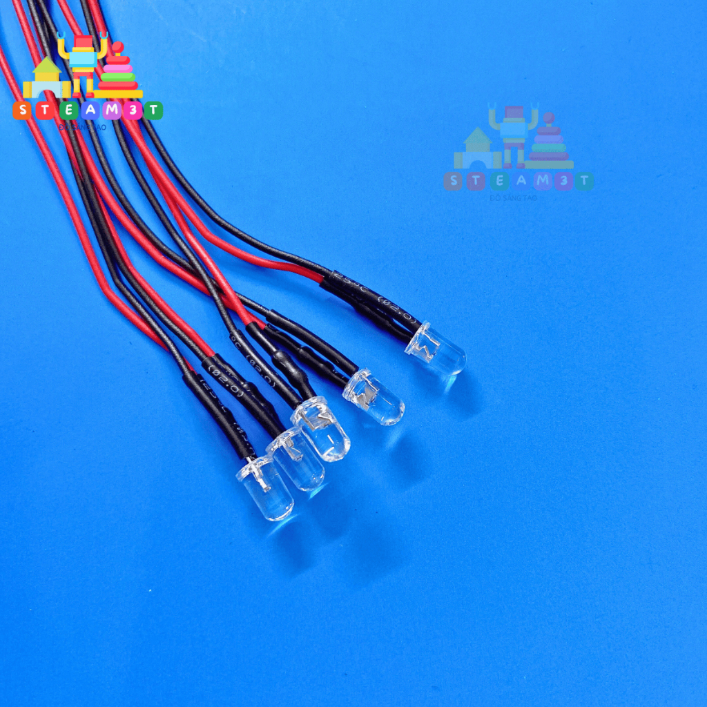 5 Đèn Led 7 màu đổi màu - Đèn LED 5MM Điốt Phát Sáng Có Dây 3.7V 5/6/7/9/12V Đèn Báo DIY mô Hình Đèn - LK0038