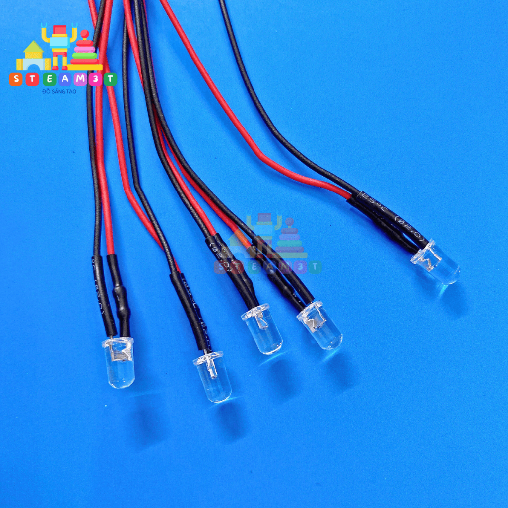 5 Đèn Led 7 màu đổi màu - Đèn LED 5MM Điốt Phát Sáng Có Dây 3.7V 5/6/7/9/12V Đèn Báo DIY mô Hình Đèn - LK0038