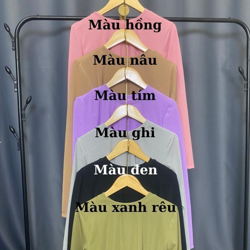 Áo tăm cổ tròn vạt bầu dài tay nữ - Thun ôm body dài tay kiểu bánh bèo tiểu thư hotgirl phong cách hàn quốc