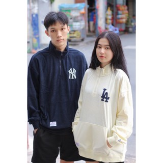 [Chính Hãng] Áo Sweater Zip Logo La - Kem - Code: 13867758