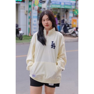 Áo sweater zip logo la - kem - code: 13867758