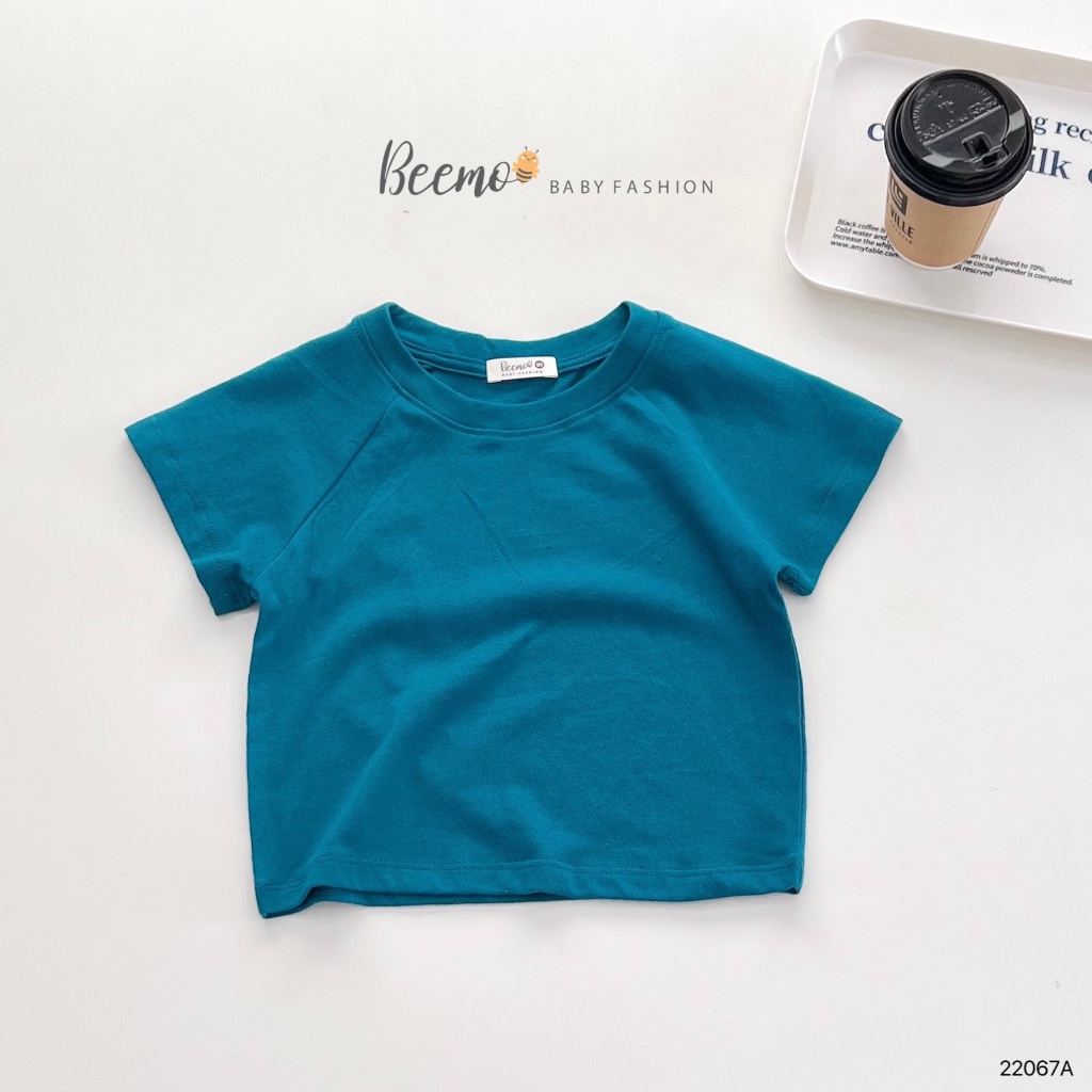 Áo phông cộc tay trơn cho bé trai, gái Beemo, Chất liệu cotton, dáng khỏe khoắn phối đồ cực dễ B126