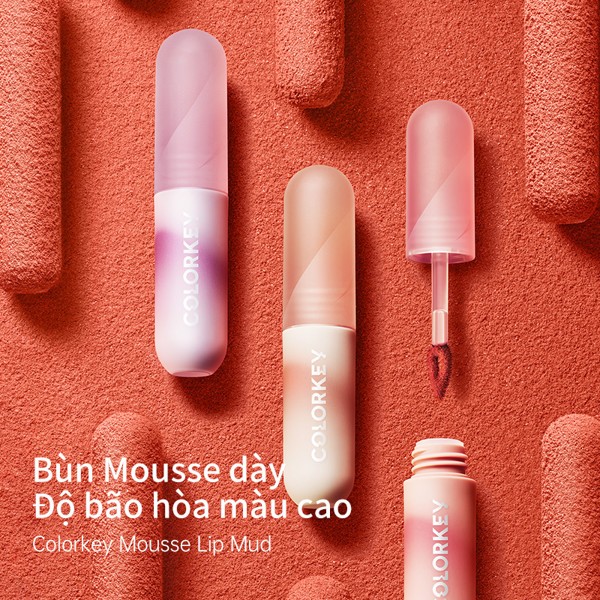 Son Môi Colorkey Lip Mousse Lip Mud Màu Nhung Mờ Xinh Xắn 2g