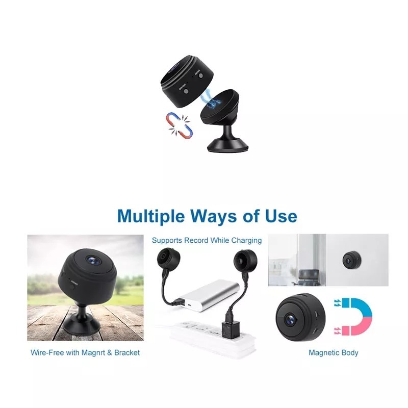 Camera Mini Wifi 3G , Camera Siêu Nhỏ , Camera Mini Wifi A9 Full HD 1080PH Hỗ Trợ Đàm Thoại 2 Chiều