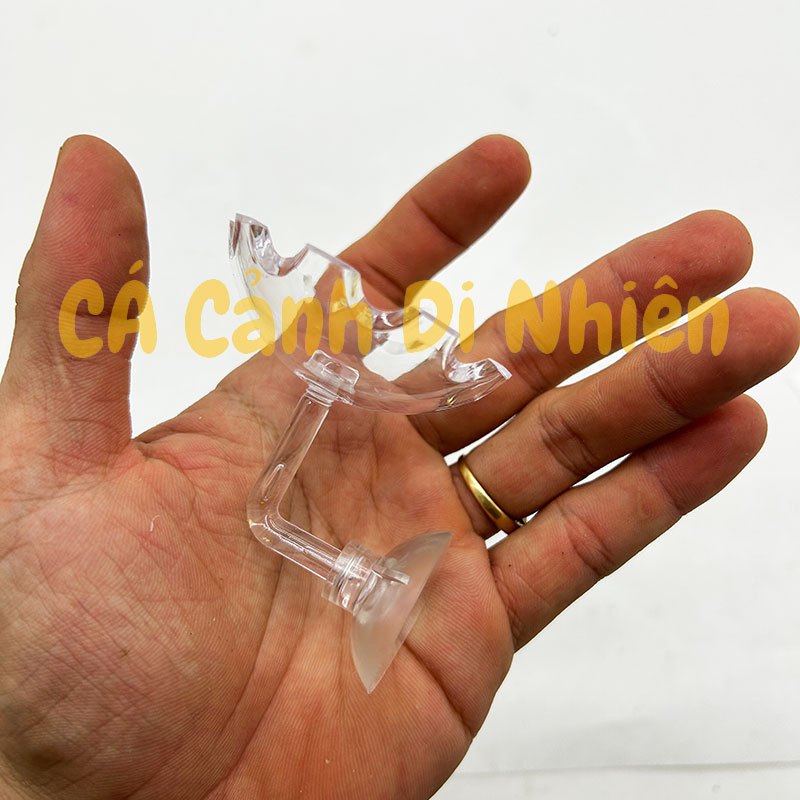 Chén Tép bằng MICA hít kính hình bông hoa - Chén đựng thức ăn cho cá tép cảnh 6 cm