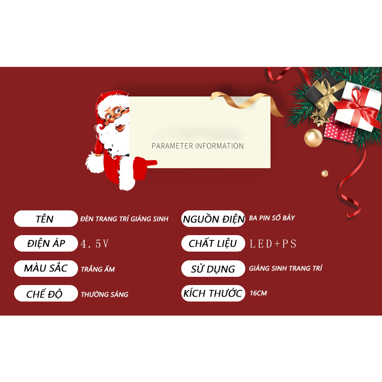 Giáng sinh LED treo đèn Giáng sinh vui vẻ Snowman ông già Noel chuông cây Giáng sinh trang trí cửa sổ