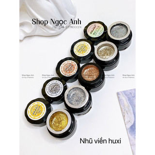 gel nhũ kim tuyến HUAXI viền đặc, trang trí móng