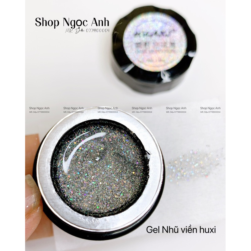 Set gel nhũ kim tuyến HUAXI viền đặc, trang trí móng