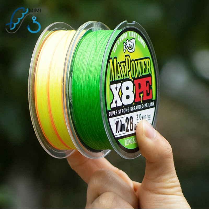 Dây câu cá PE MaxPower X8, cuộn 100m