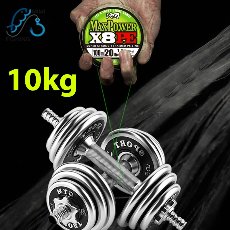 Dây câu cá PE MaxPower X8, cuộn 100m