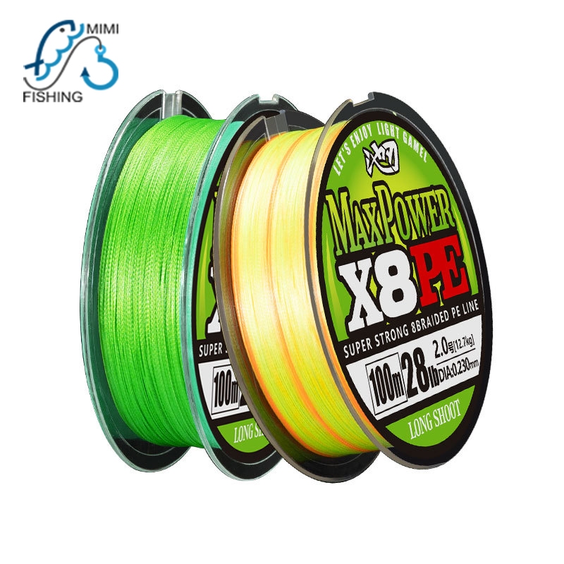 Dây câu cá PE MaxPower X8, cuộn 100m