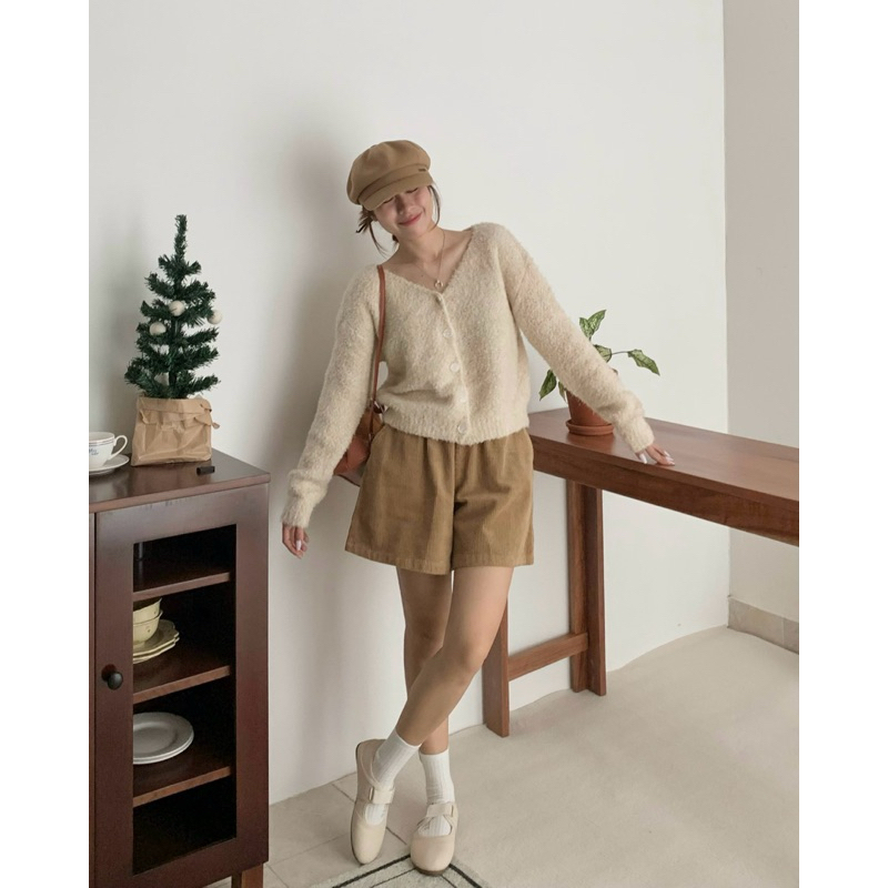 KAYY. Quần short nhung tăm cạp chun _ Q6645