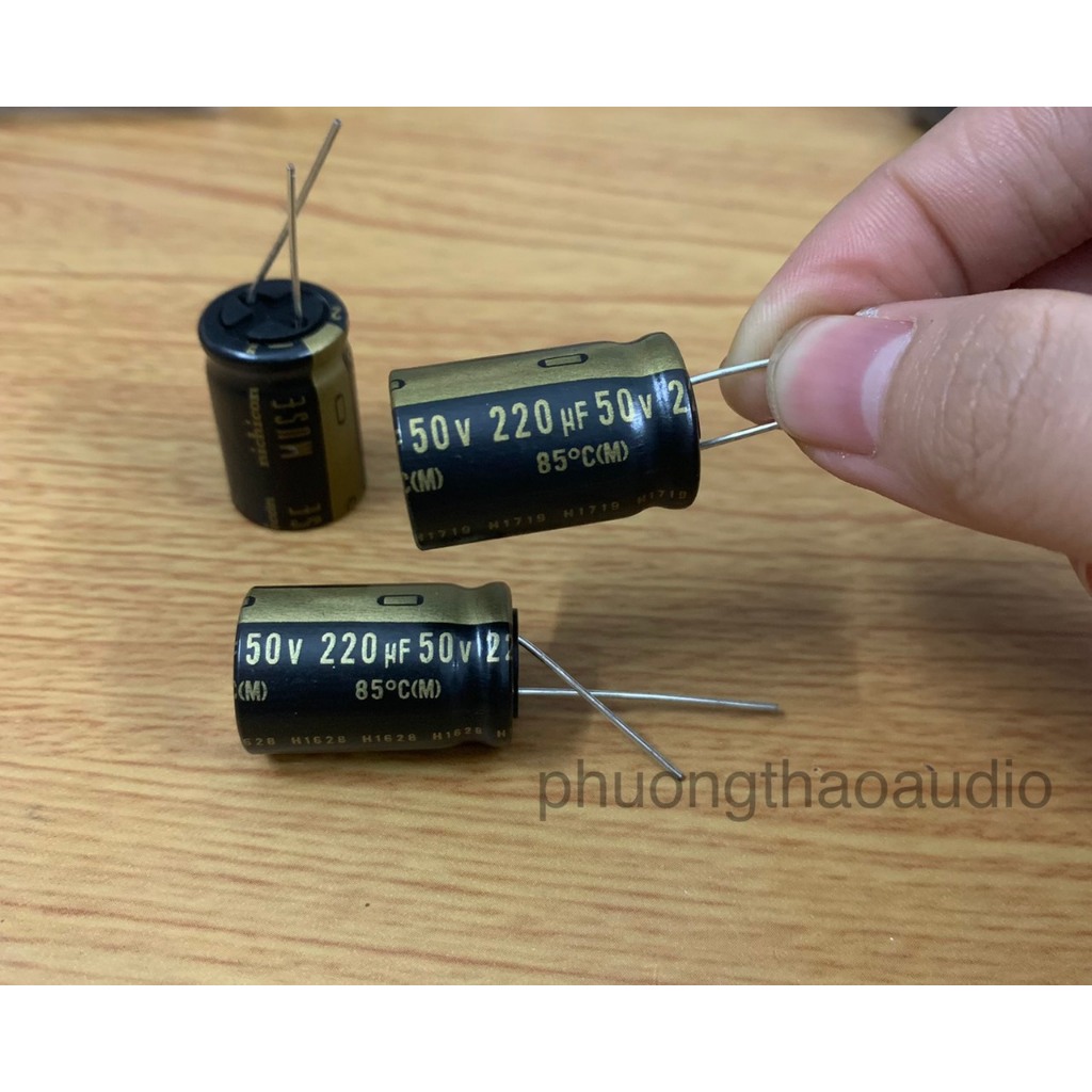 Tụ Nichicon Muse KZ 220uF 50v, tụ phân cực nichicon 220uf 50v