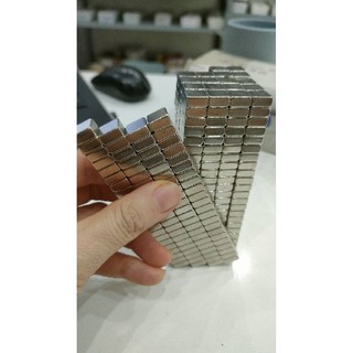 Nam châm siêu mạnh 10x10x5mm đất hiếm trắng