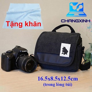 Túi đựng máy ảnh thời trang, gọn nhẹ CHANGXING TT147, tặng khăn lau lens