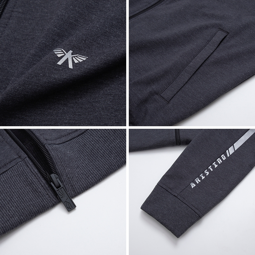 Bộ đồ thu đông nam ARISTINO dáng suông nhẹ thoải mái, chất liệu dày dặn cao cấp, phần bo gấu năng động - ALH006W2