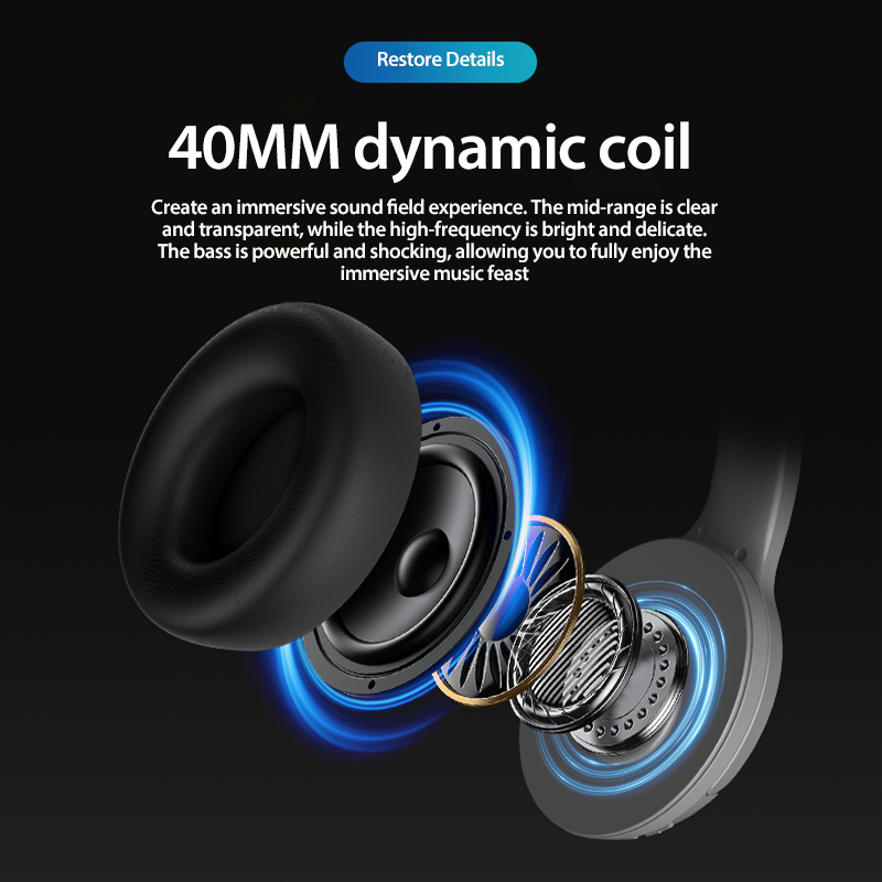 NAGFAK Disney D50 Headphone Tai Nghe Bluetooth Không Dây Stereo Chống Ồn Bass có mic Thích Hợp cho Android IOS PC