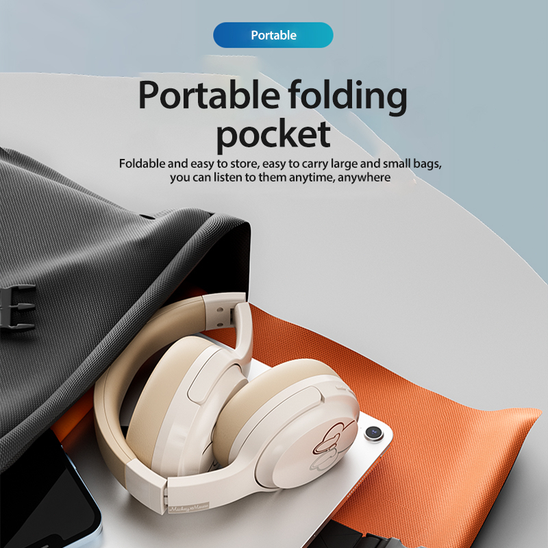 NAGFAK Disney D50 Headphone Tai Nghe Bluetooth Không Dây Stereo Chống Ồn Bass có mic Thích Hợp cho Android IOS PC