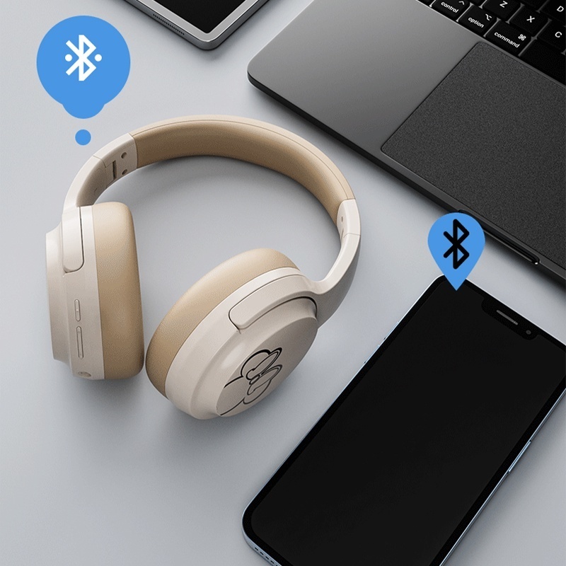 NAGFAK Disney D50 Headphone Tai Nghe Bluetooth Không Dây Stereo Chống Ồn Bass có mic Thích Hợp cho Android IOS PC