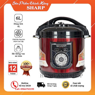 Nồi áp suất điện đa năng 6l sharp ks-226 và ks-1800 bảo hành chính hãng 12 tháng