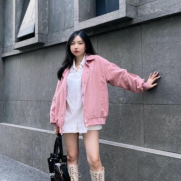 Áo Khoác Varsity Bomber Gooan Basic Form Rộng Unisex