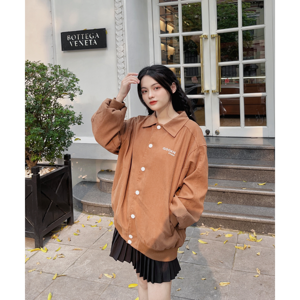 Áo Khoác Varsity Bomber Gooan Basic Form Rộng Unisex
