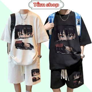 Bộ quần áo thể thao nam nữ Anime - Bộ thun hè nam - Sét bộ đồ nam thun xốp thái cực đẹp