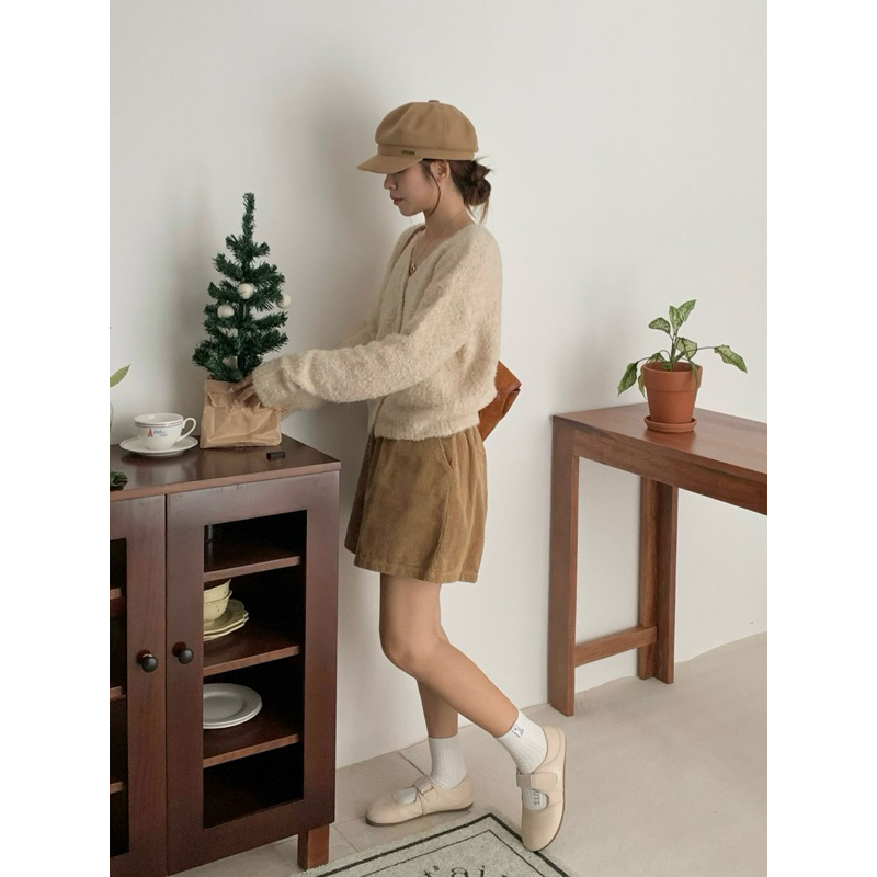 KAYY. Quần short nhung tăm cạp chun _ Q6645