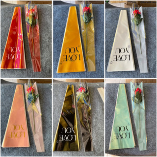 túi đựng 1 bông chữ LOVE,xấp 50 túi, túi kiếng đựng hoa