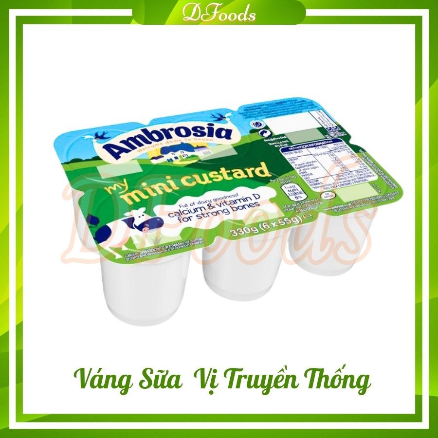 Váng sữa Ambrosia cho bé 6m+ Vỉ 6 hộp *55g air UK