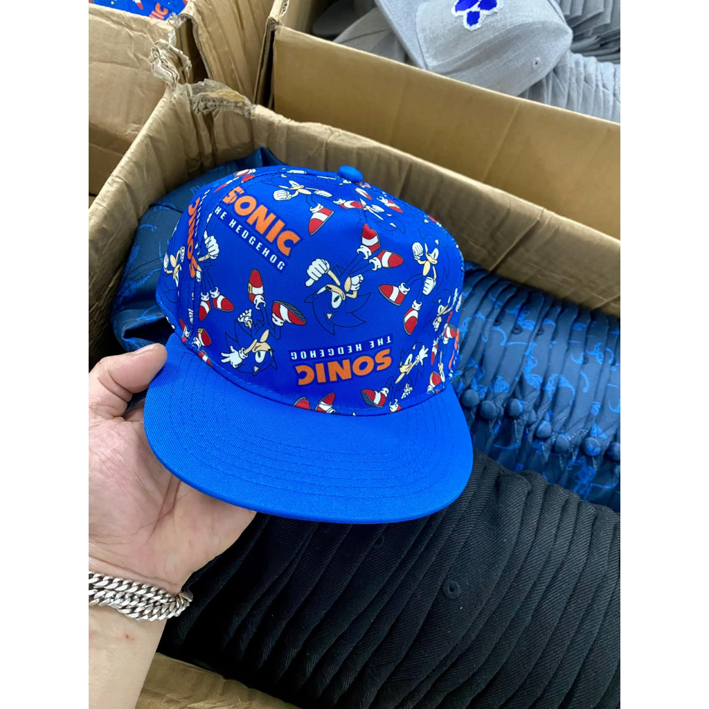 Mũ lưỡi trai bé trai HM dệt hình siêu nhân nhiều màu