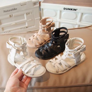 Sandal chiến binh bé gái quai đan chéo nơ ở cạnh vừa đơn giản vừa sành điệu mã v6001
