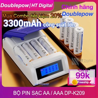 Bộ Sạc Pin AA / AAA DP-K209 Tự Ngắt Cao Cấp Doublepow - Bộ Pin Sạc AA - Bộ Sạc Pin Tiểu - Pin Đũa - Pin Micro Karaoke