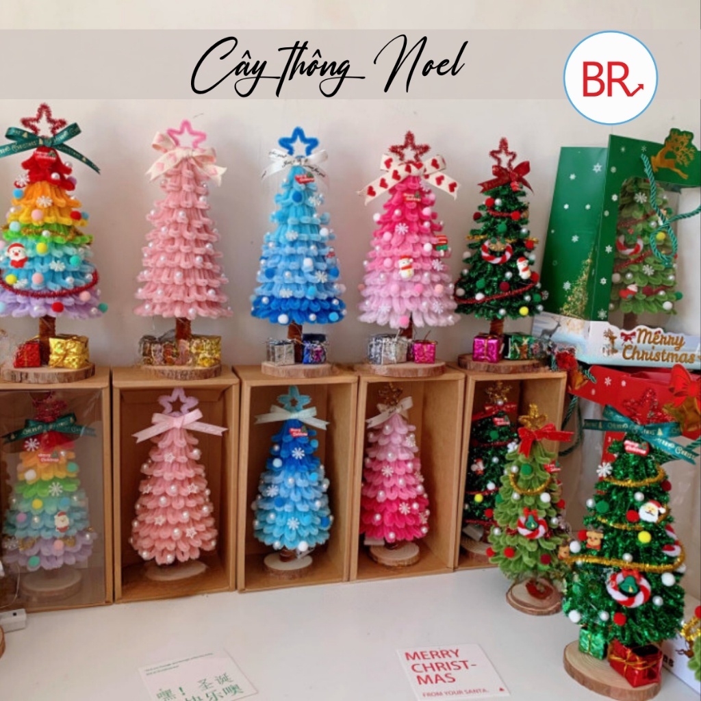 Cây Thông Giáng Sinh Noel HOÀN THIỆN Kẽm Nhung Handmade Quà Tặng Độc Đáo Ý Nghĩa