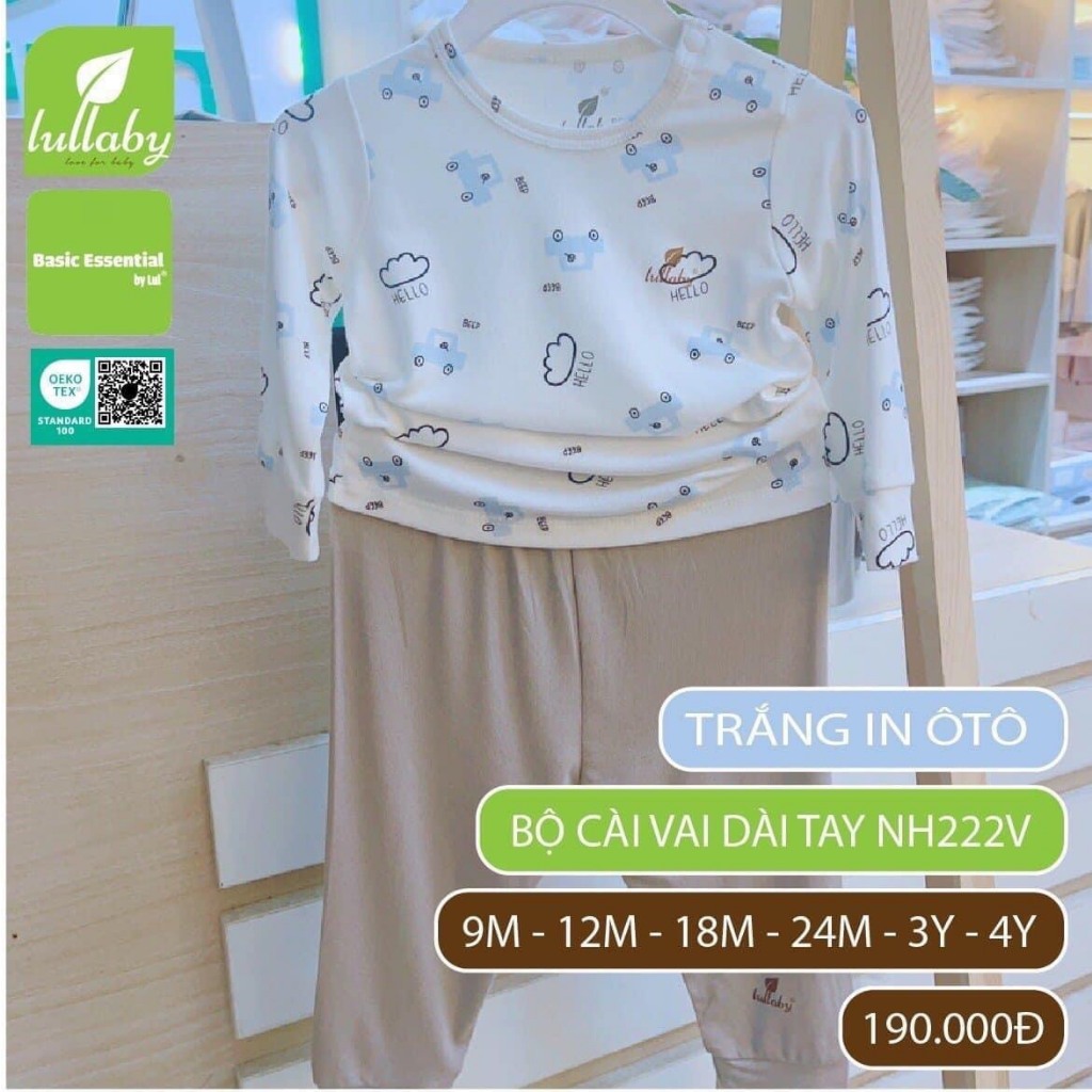 Bộ dài tay cài vai cho bé