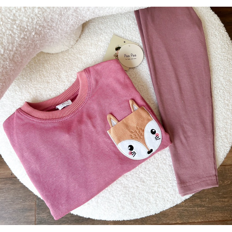 ✨MALINHKID✨BN032- Bộ nỉ cái mix legging trẻ em VNXK