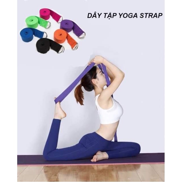 Combo 2 Gạch Tập Yoga 220gr Và Dây Tập Yoga 1.83m