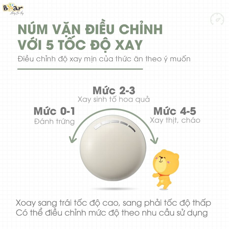Combo Nồi Nấu Chậm 1,6L Bear SUBE002 và Máy Xay 5 Món B50E1 Đa Năng Xay Đồ Ăn Dặm Nấu Cháo Hầm Ninh Tiết Kiệm Thời Gian