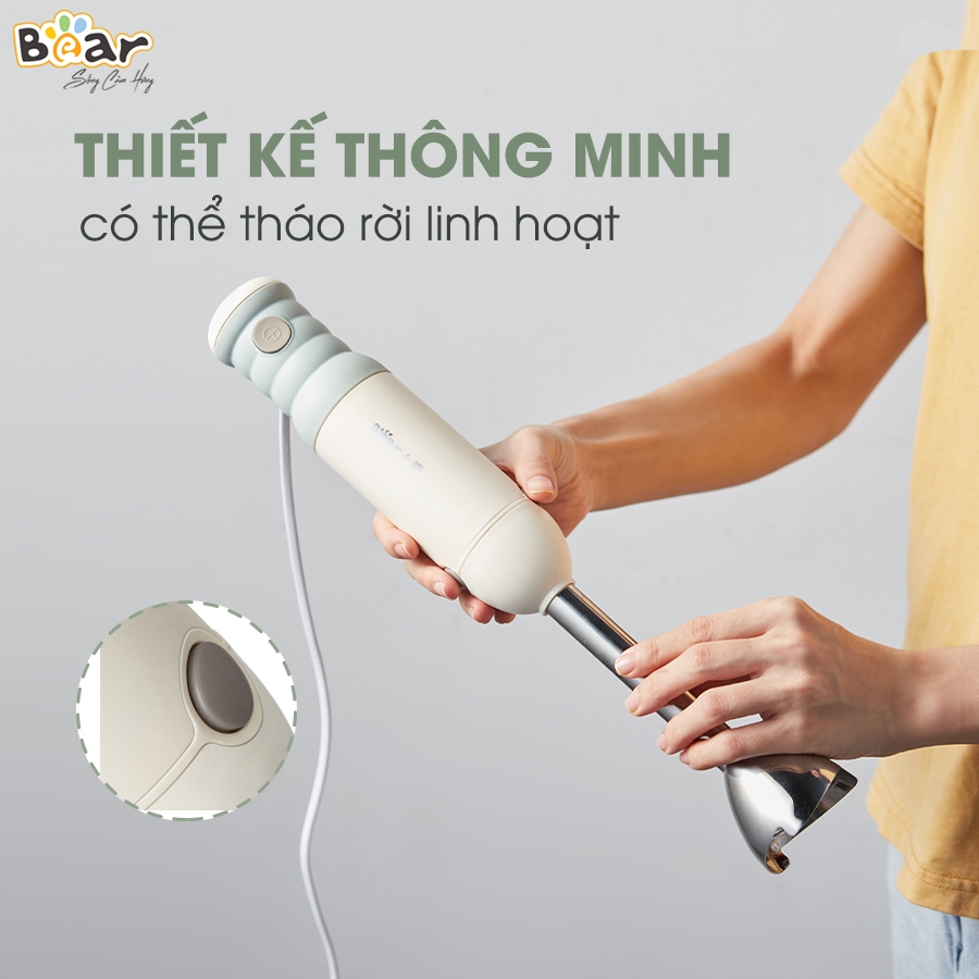 Combo Nồi Nấu Chậm 1,6L Bear NCC16 và Máy Xay 5 Món B50E1 Đa Năng Hầm Cháo Chưng Yến Tiết Kiệm Thời Gian