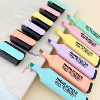 Bút đánh dấu highlight dạ quang 6 màu lựa chọn