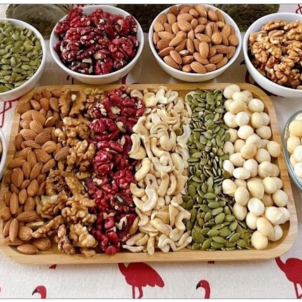 Hạt dinh dưỡng mix hạt sấy nguyên vị Macca Óc Chó Hạnh Nhân Hạt Điều Hạt Bí