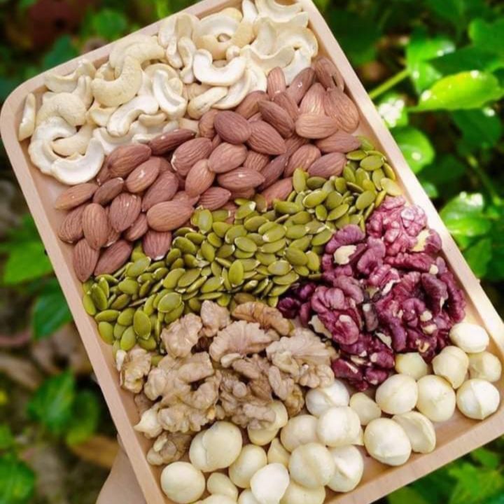 Hạt dinh dưỡng mix hạt sấy nguyên vị Macca Óc Chó Hạnh Nhân Hạt Điều Hạt Bí