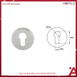 Nắp chụp ruột khoá 54x10x1.0mm Hafele 903.52.780